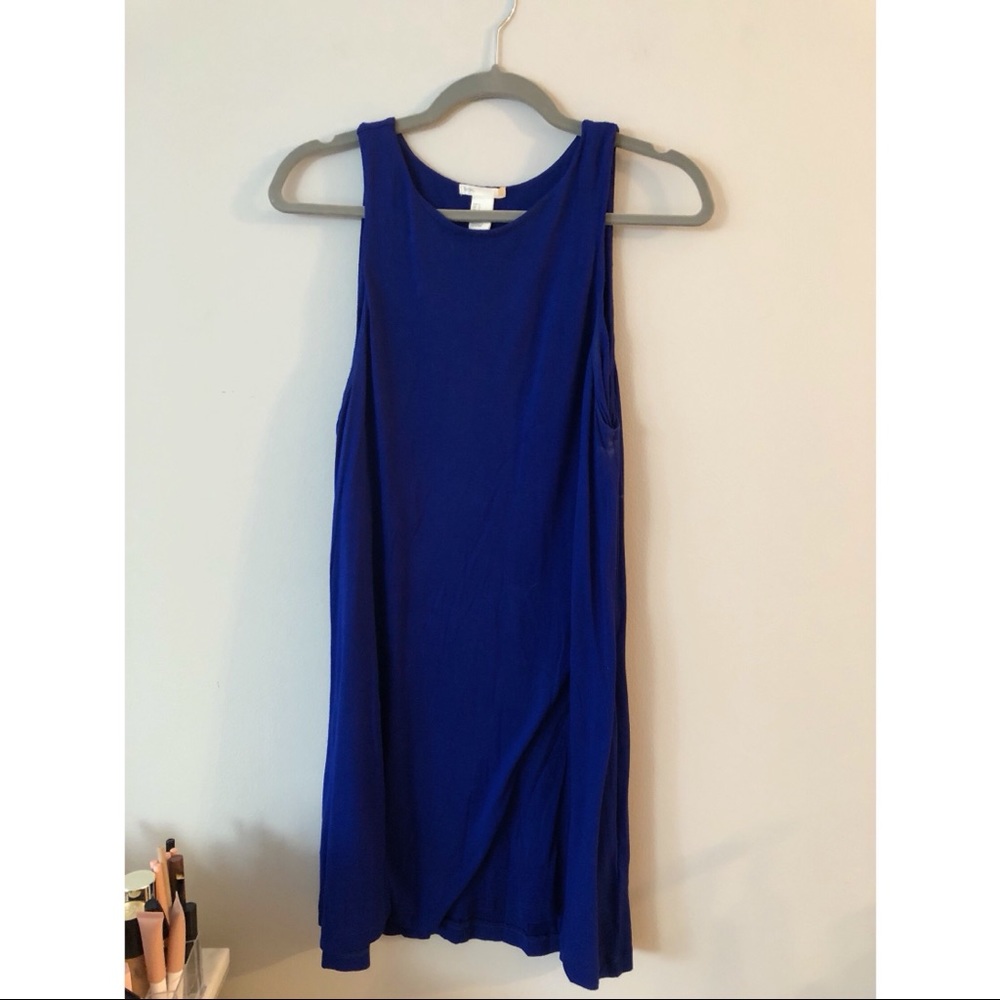 Women’s H&M Royal Blue Flowy Tank Top Tshirt Dress Size Small